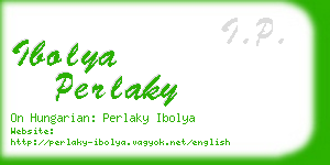 ibolya perlaky business card